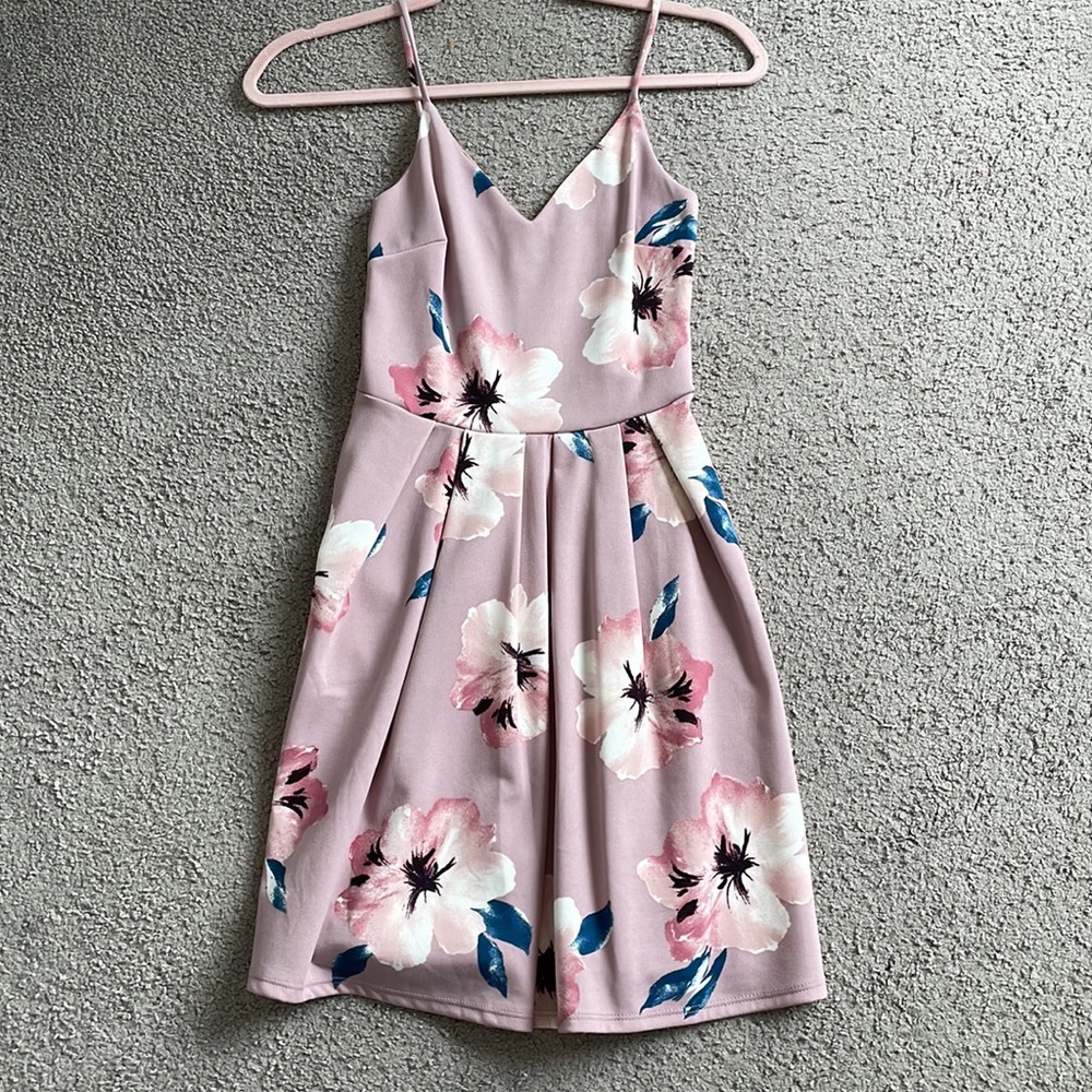 floral pink dress